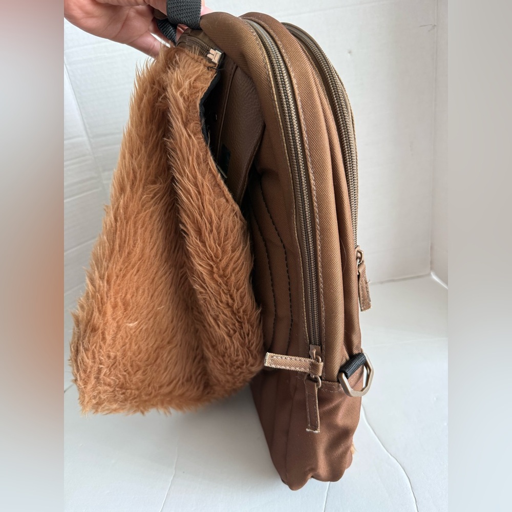 Disney Store Star Wars Chewbacca School Backpack Cosplay Bag with Removable Hood - Picture 11 of 14